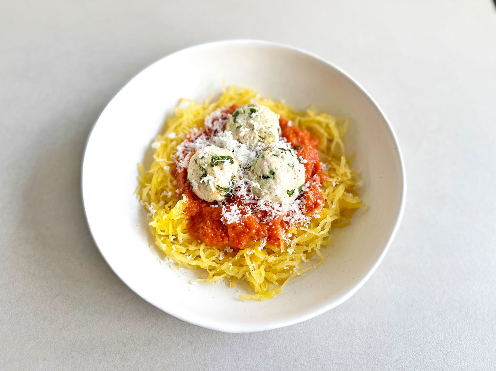 Chicken Ricotta Meatballs & Roast Squash