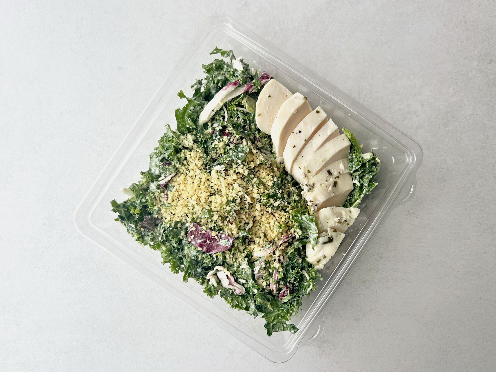 Kale Chicken Caesar Lunch Salad